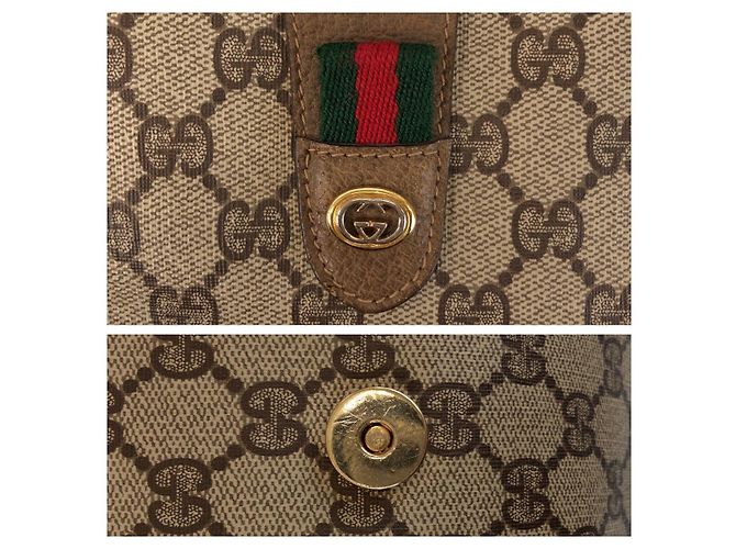 Pochette Vintage Beige Marron Gucci - vue 5