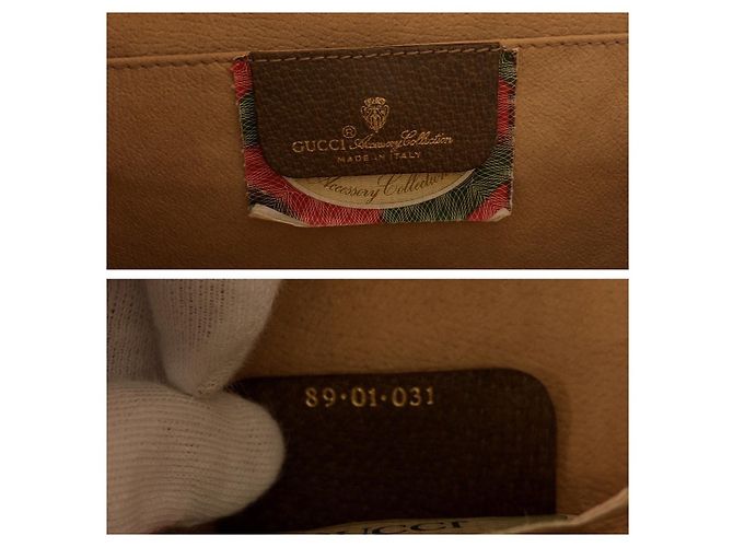 Pochette Vintage Beige Marron Gucci - vue 6