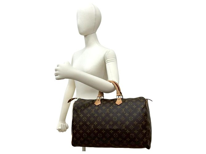 Borsa Boston Monogram Speedy Louis Vuitton Marrone - vista 3