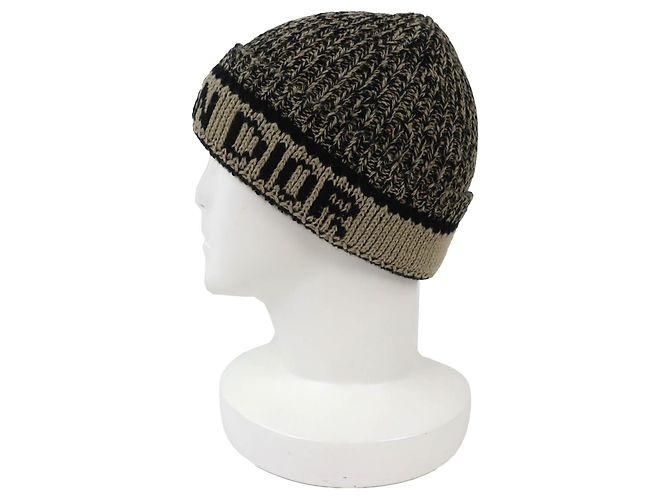 Cappello in lana e cashmere Christian Dior Marrone Beige - vista 3