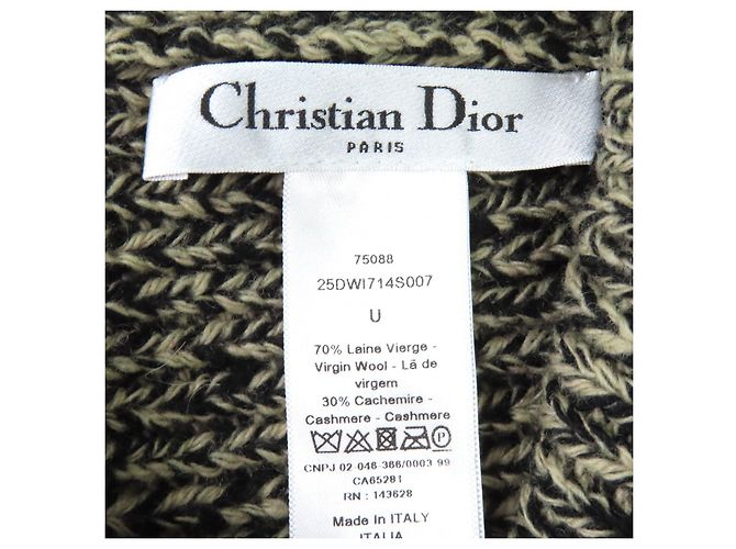 Cappello in lana e cashmere Christian Dior Marrone Beige - vista 8