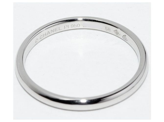 Chanel Parisian Pt950 Ring Size 17 Silvery Metallic - view 4