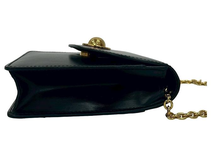 Céline Borsa a spalla mini in pelle Celine Nero - vista 7