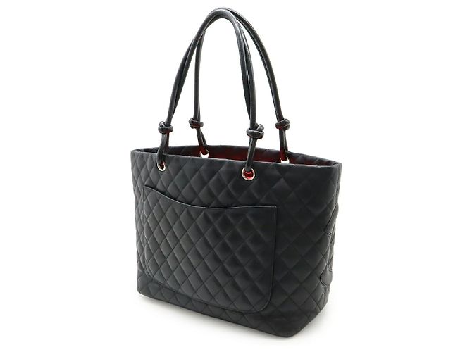 Große Tote Bag Chanel Cambon Line Coco Mark Schwarz - Ansicht 2