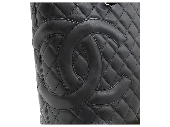 Große Tote Bag Chanel Cambon Line Coco Mark Schwarz - Ansicht 8