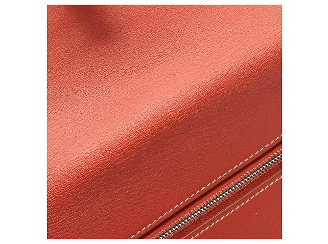 Hermès Portafoglio bifold lungo Dogon in pelle Hermes Rosso - vista 6