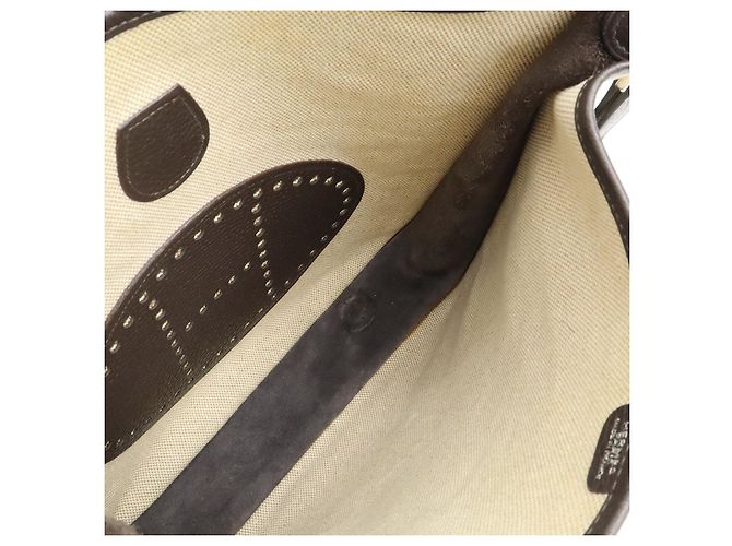 Borsa a Spalla Hermès Evelyne II PM in Pelle Marrone - vista 6