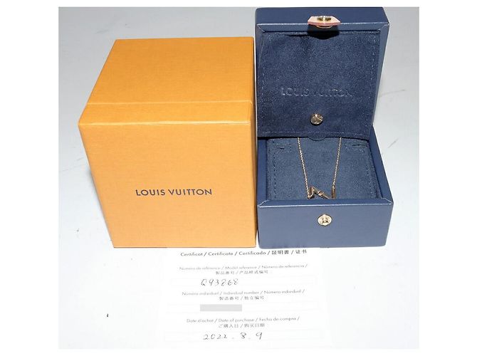 Collana Louis Vuitton LV Volt Sottosopra Au750 D'oro Metallico - vista 3