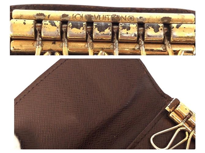 Portachiavi Damier Louis Vuitton Marrone - vista 5