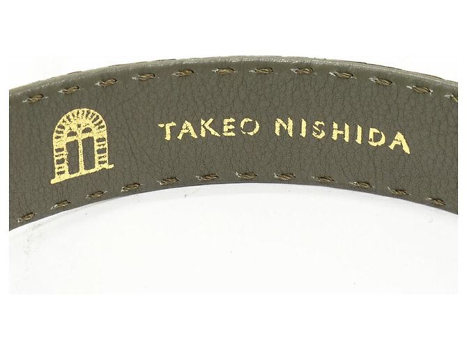 Autre Marque Cinturón de cocodrilo Takeo Nishida Verde Caqui - vista 3