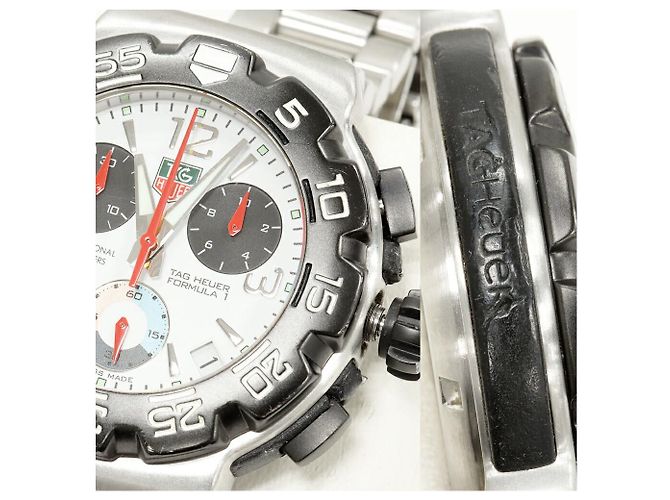 Cronografo in acciaio inossidabile TAG Heuer Formula 1 Nero - vista 6