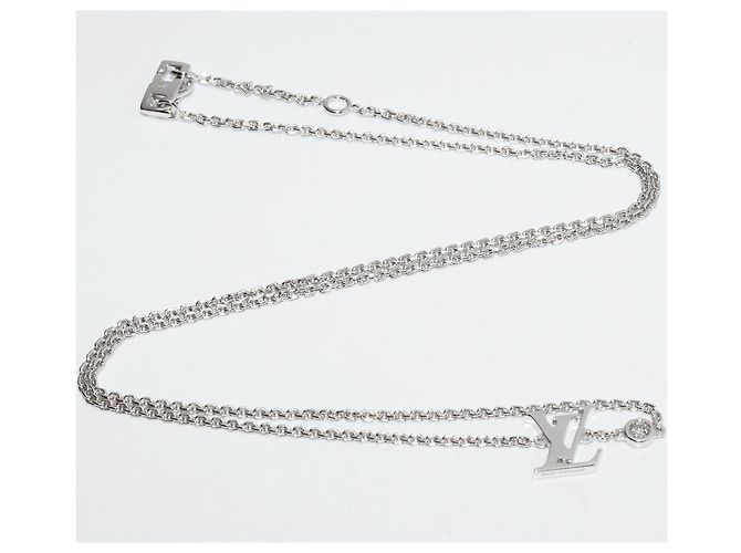 Collar Péndulo Louis Vuitton Idylle Blossom LV K18WG Plata - vista 3