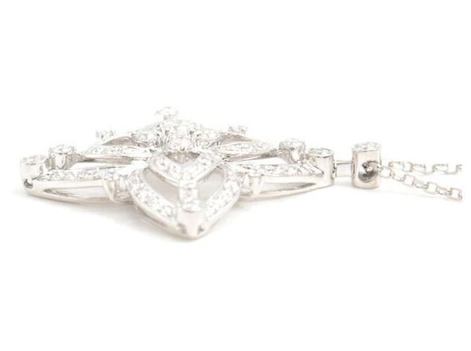 Autre Marque Collana in diamante Monnickendam Platinum Flower D1.43ct Argento - vista 3