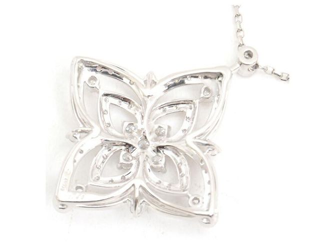 Autre Marque Collana in diamante Monnickendam Platinum Flower D1.43ct Argento - vista 4