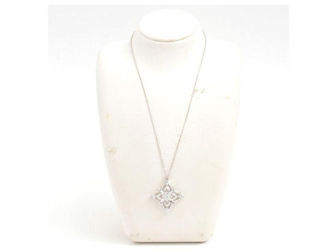 Autre Marque Collana in diamante Monnickendam Platinum Flower D1.43ct Argento - vista 7