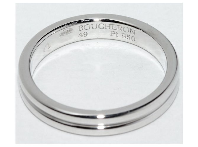 Boucheron Godron Pt950 Ring Größe 9 Silber - Ansicht 5