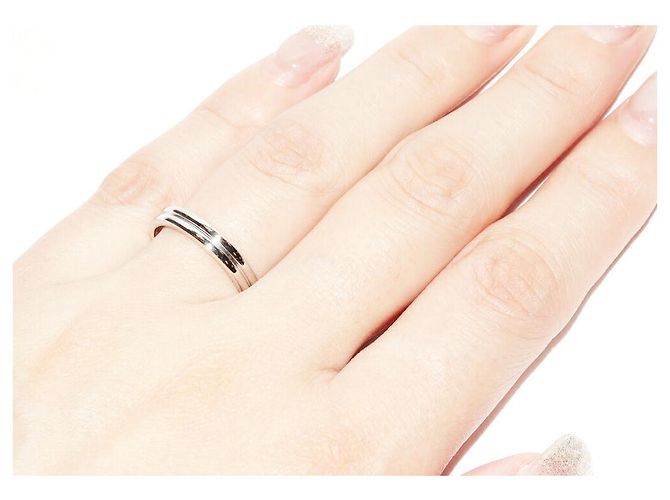 Boucheron Godron Pt950 Ring Größe 9 Silber - Ansicht 6