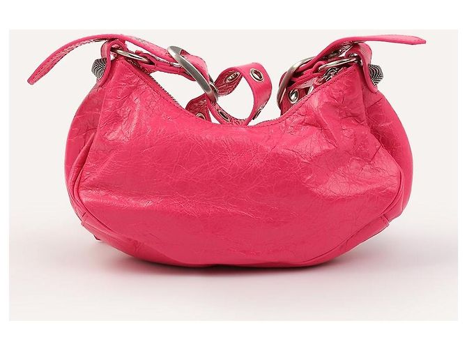 Balenciaga Le Cagole XS Borsa a Spalla Rosa in Pelle - vista 2