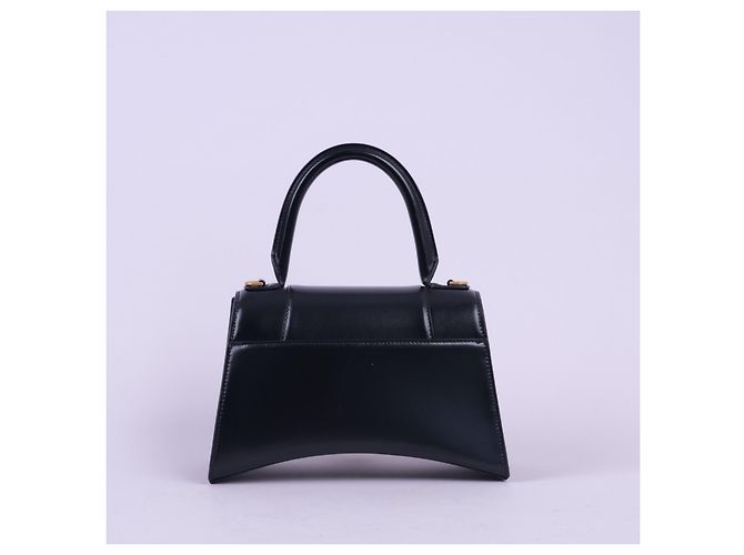 Borsa Balenciaga Hourglass in pelle nera Nero - vista 2