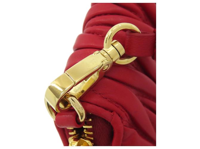 Pochette Accessorio Matelassé Miu Miu Rosso - vista 10