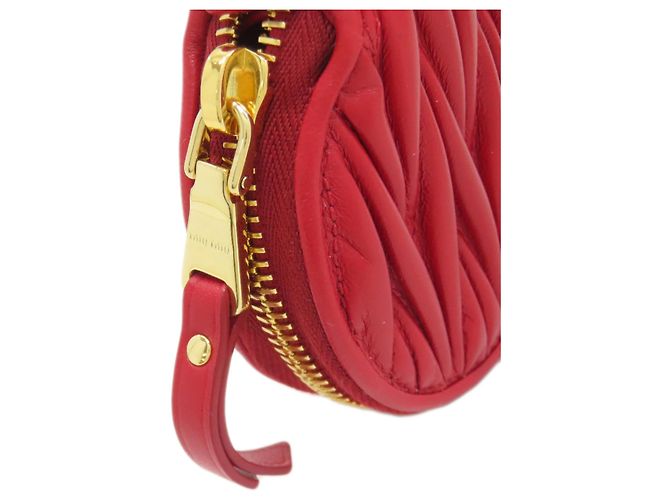 Pochette Accessorio Matelassé Miu Miu Rosso - vista 11