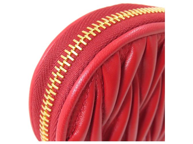 Pochette Accessorio Matelassé Miu Miu Rosso - vista 13
