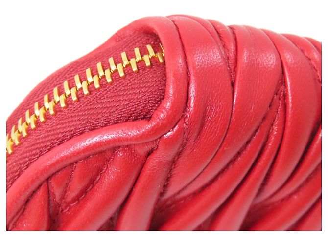 Pochette Accessorio Matelassé Miu Miu Rosso - vista 15