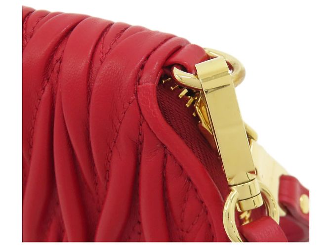 Pochette Accessorio Matelassé Miu Miu Rosso - vista 16