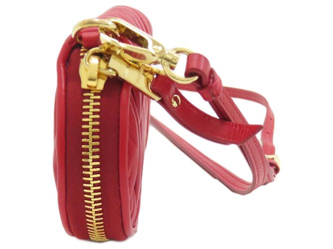 Pochette Accessorio Matelassé Miu Miu Rosso - vista 3