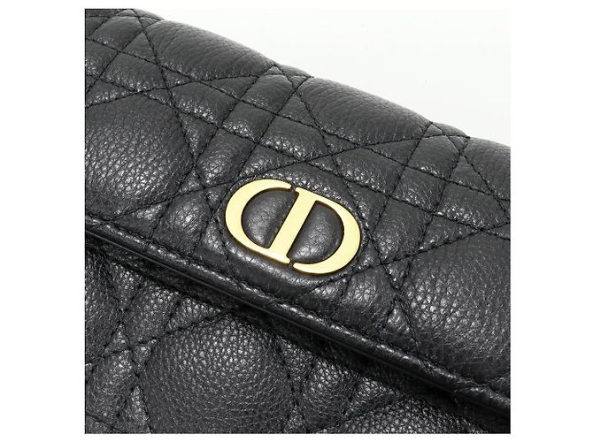 Dior Dior Caro Cartera Larga de Piel de Ternera Negro - vista 5