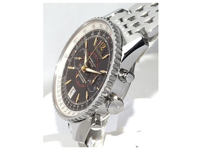 Orologio Breitling Montbrillant A48330 con quadrante nero - vista 4