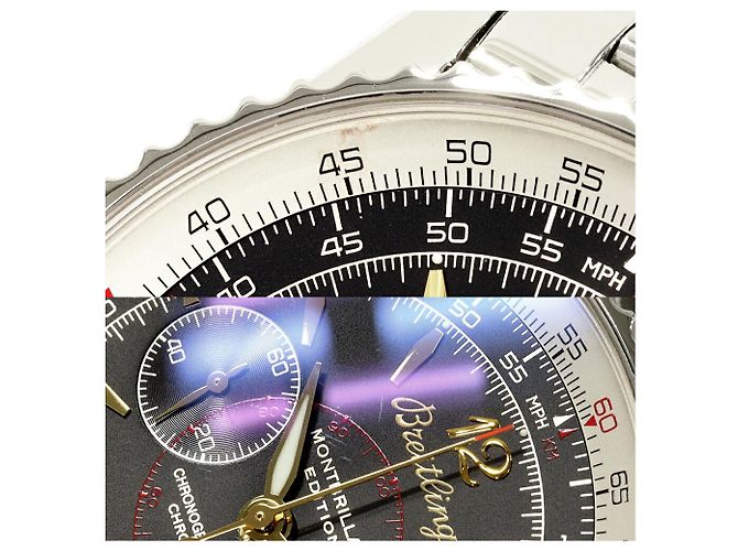 Orologio Breitling Montbrillant A48330 con quadrante nero - vista 6