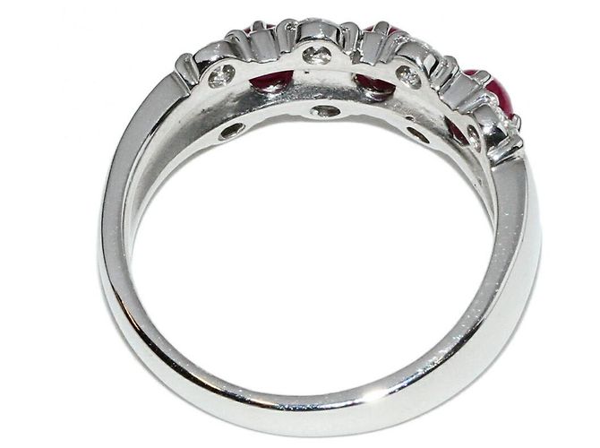 Autre Marque Anillo de Rubí y Diamante Pt900 Roja - vista 6