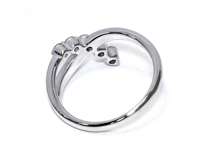 Autre Marque Anello con diamante in Pt900 Argento - vista 5
