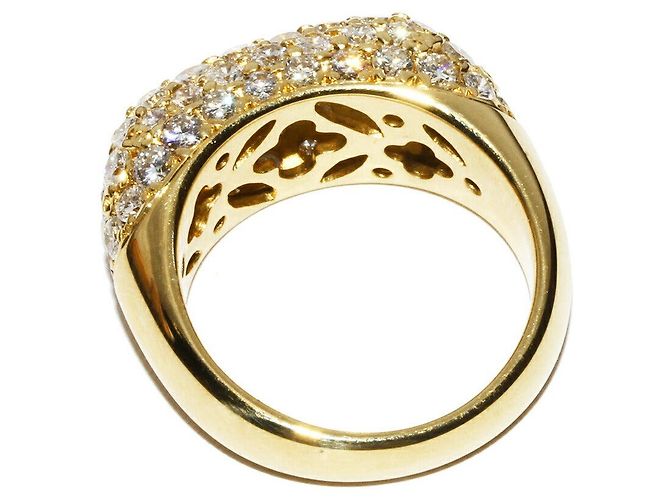 Autre Marque Anillo de diamantes pavé Au750 Dorado - vista 3