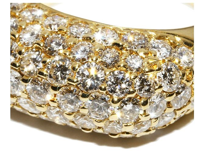 Autre Marque Anillo de diamantes pavé Au750 Dorado - vista 5