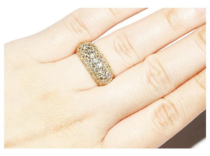 Autre Marque Anillo de diamantes pavé Au750 Dorado - vista 6