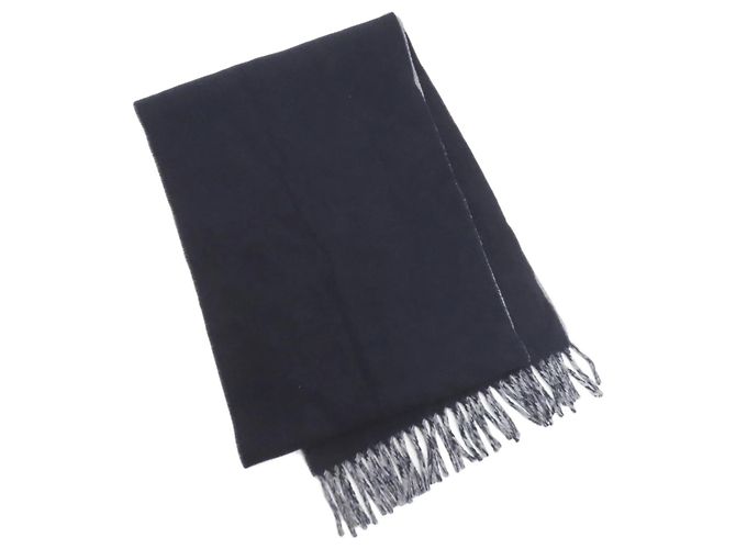 Stola in cashmere Gucci Marrone Blu navy - vista 2