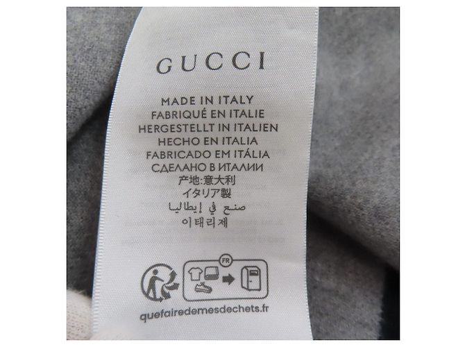 Stola in cashmere Gucci Marrone Blu navy - vista 5