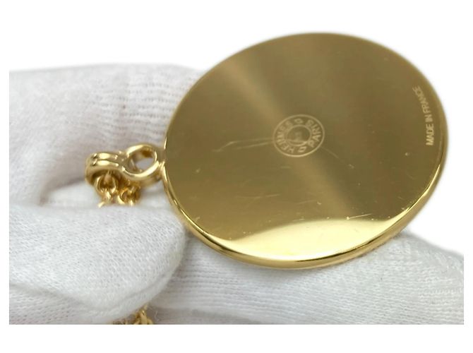 Hermès Medaillon-Halskette Weiß Golden - Ansicht 6