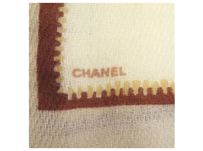 Chanel Coco Mark Stole Beige Yellow - view 4