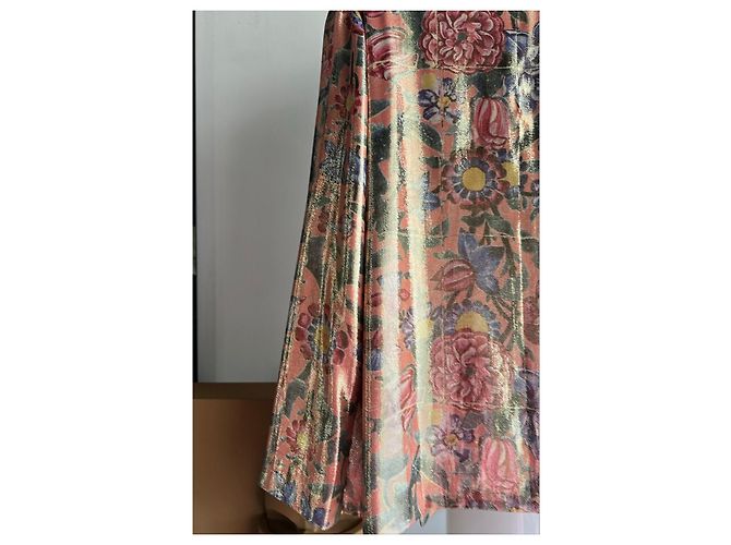 Giacca floreale dorata Chanel Rosa Multicolore D'oro - vista 13