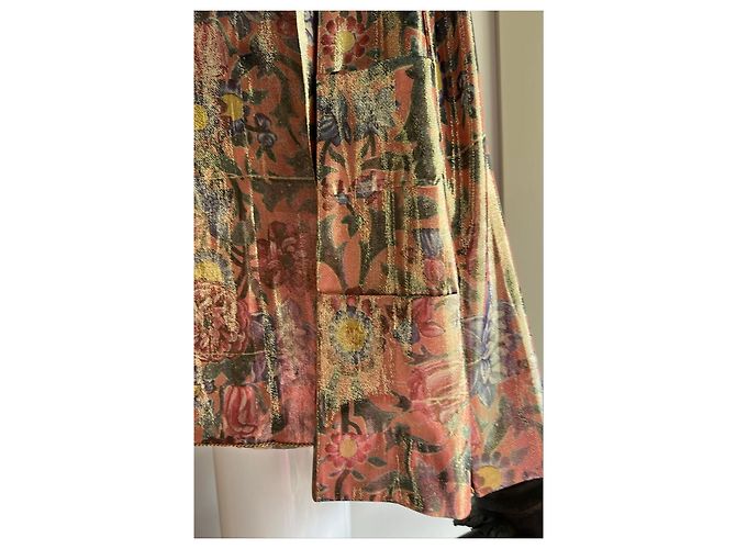 Giacca floreale dorata Chanel Rosa Multicolore D'oro - vista 5