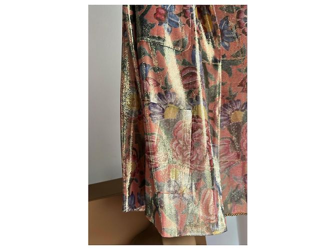 Giacca floreale dorata Chanel Rosa Multicolore D'oro - vista 6