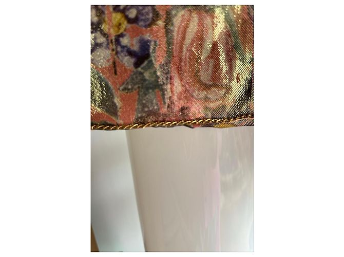 Giacca floreale dorata Chanel Rosa Multicolore D'oro - vista 7