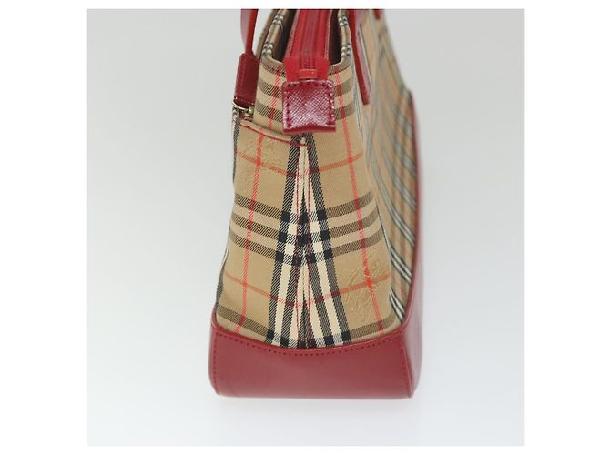 Burberry Nova Check in pelle e nylon Beige - vista 3