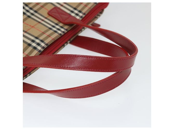 Burberry Nova Check in pelle e nylon Beige - vista 6