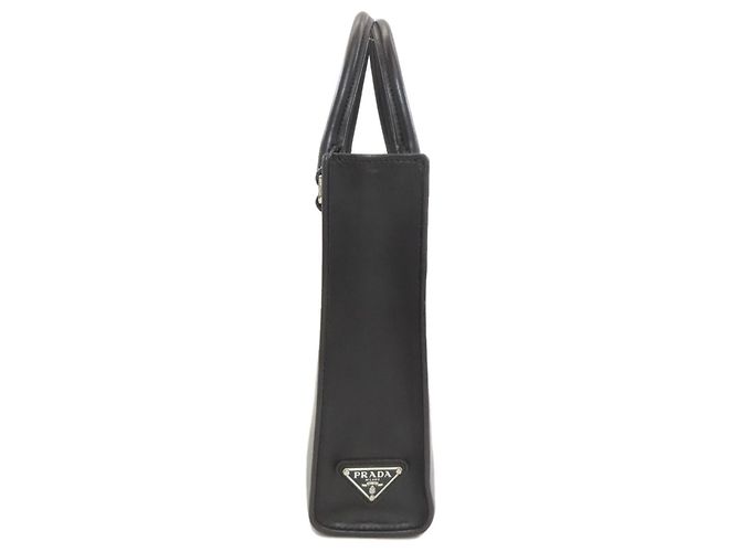 Prada 1BA333 Borsa a mano 2 in 1 con logo in rilievo Nero - vista 3