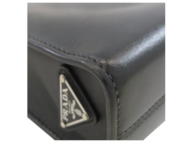 Prada 1BA333 Borsa a mano 2 in 1 con logo in rilievo Nero - vista 31