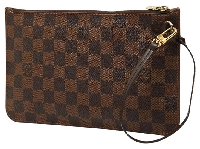 Borsa Louis Vuitton Damier Neverfull MM Marrone - vista 2